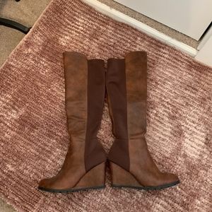 Wedge Brown Boots